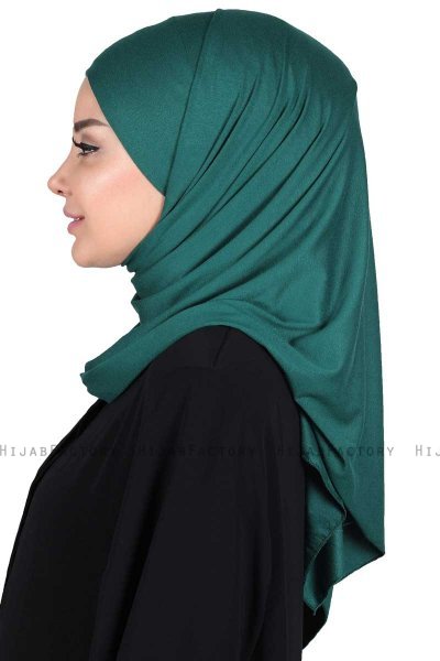 Kaisa - Hijab Coton Pratique Vert Foncé