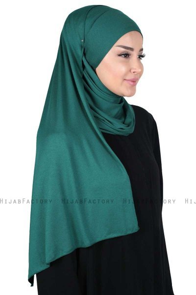Kaisa - Hijab Coton Pratique Vert Foncé
