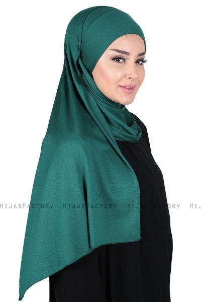 Kaisa - Hijab Coton Pratique Vert Foncé