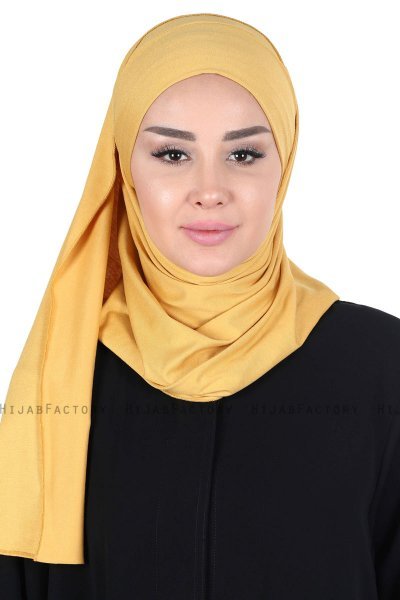 Kaisa - Hijab Coton Pratique Moutarde