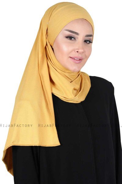 Kaisa - Hijab Coton Pratique Moutarde