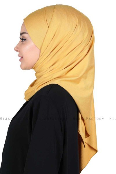 Kaisa - Hijab Coton Pratique Moutarde