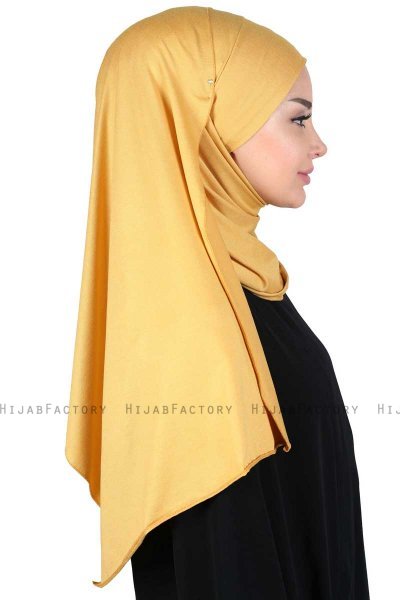 Kaisa - Hijab Coton Pratique Moutarde