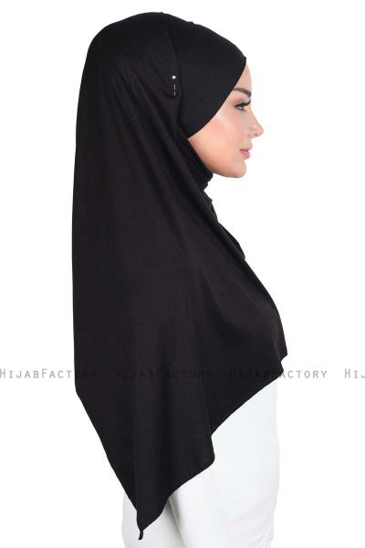Kaisa - Hijab Coton Pratique Noir