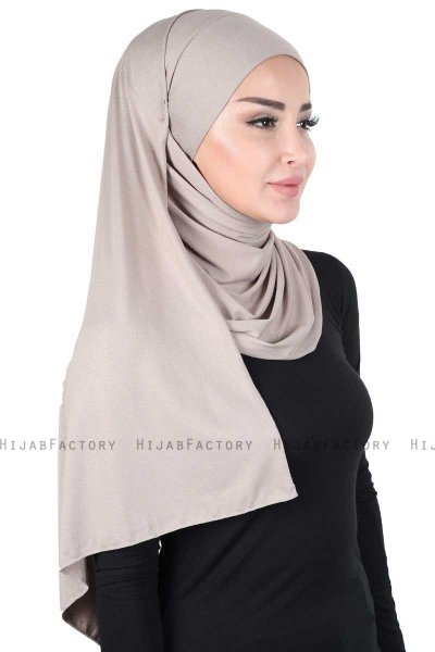 Kaisa - Hijab Coton Pratique Taupe