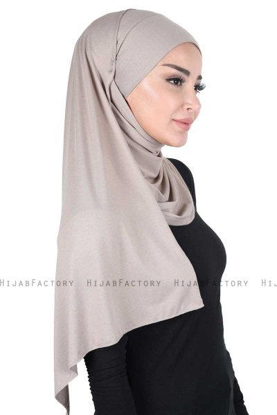 Kaisa - Hijab Coton Pratique Taupe