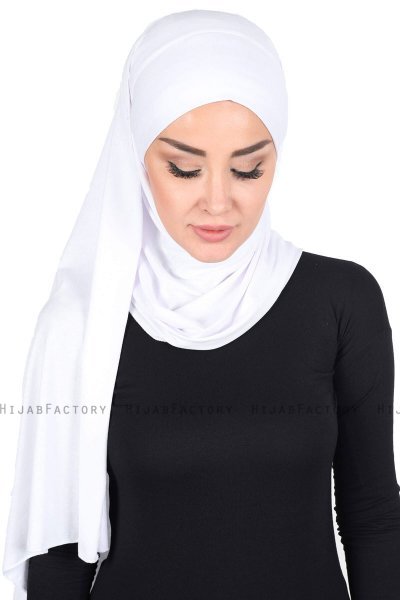 Kaisa - Hijab Coton Pratique Blanc