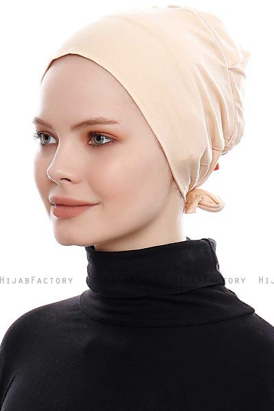 Kiraz - Bonnet XXL Coton Beige - Ecardin