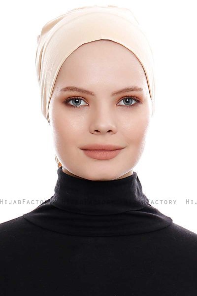 Kiraz - Bonnet XXL Coton Beige - Ecardin