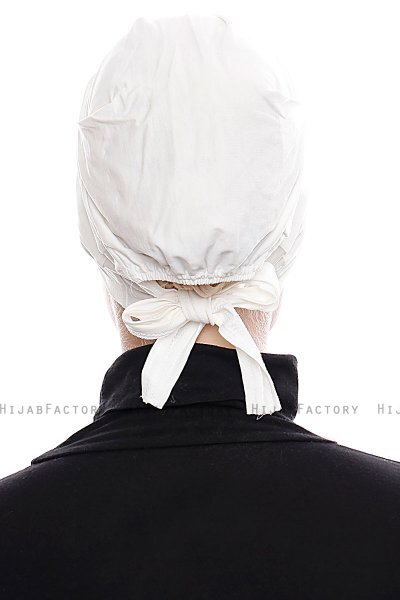 Kiraz - Bonnet XXL Coton Crème - Ecardin