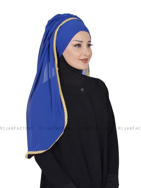 Louise - Hijab Pratique Bleu - Ayse Turban