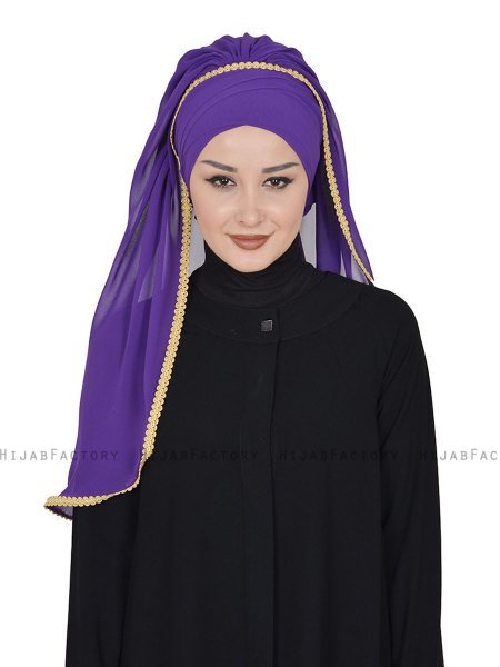 Louise - Hijab Pratique Violet - Ayse Turban
