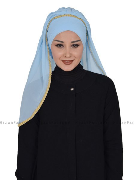 Louise - Hijab Pratique Bleu Clair - Ayse Turban