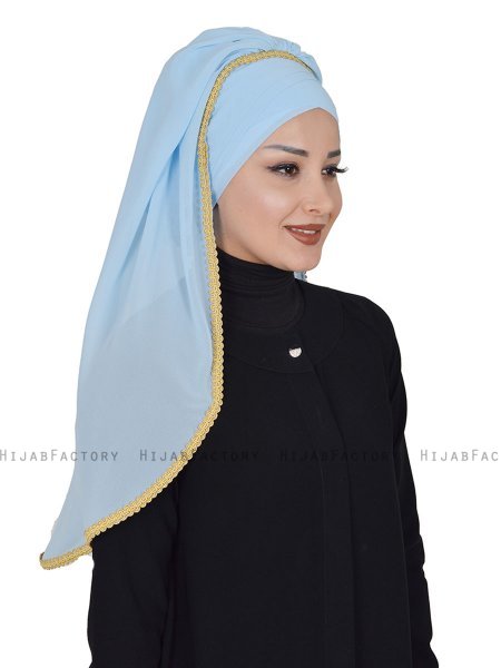 Louise - Hijab Pratique Bleu Clair - Ayse Turban