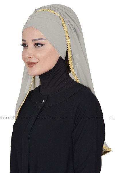 Louise - Hijab Pratique Taupe - Ayse Turban