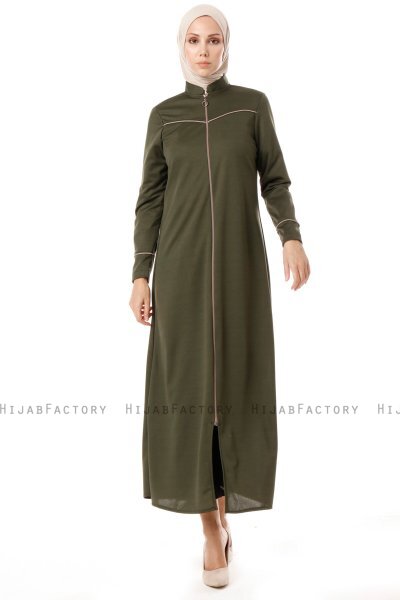 Lylah - Abaya Kaki - Miss Cazibe