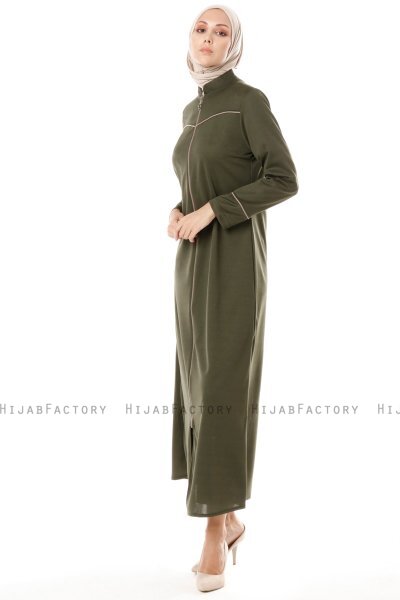 Lylah - Abaya Kaki - Miss Cazibe