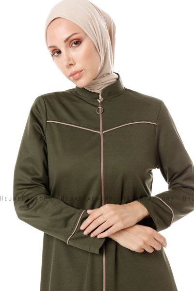 Lylah - Abaya Kaki - Miss Cazibe