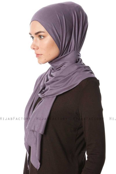 Melek - Hijab Jersey Premium Violet Foncé - Ecardin