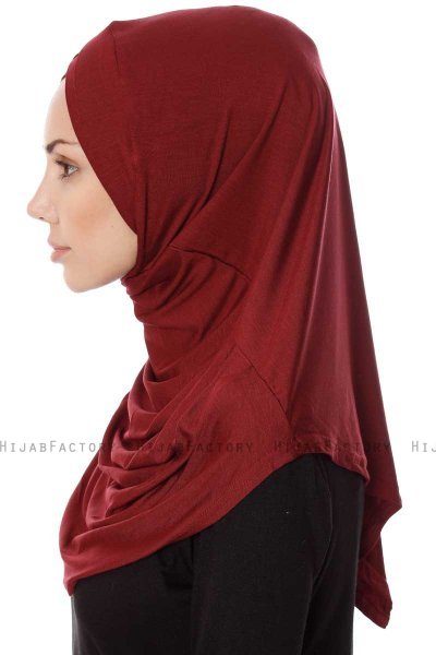 Mia - Hijab Al Amira Bordeaux One-Piece - Ecardin