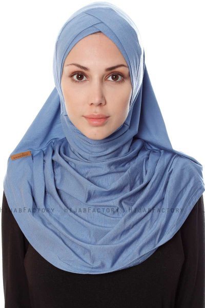 Mia - Hijab Al Amira Indigo One-Piece - Ecardin