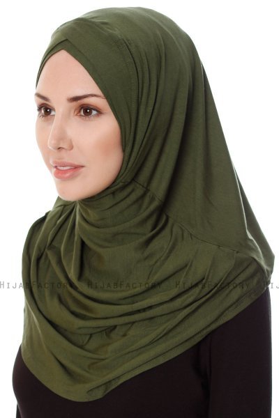 Mia - Hijab Al Amira Khaki One-Piece - Ecardin