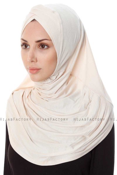 Mia - Hijab Al Amira Beige Clair One-Piece - Ecardin
