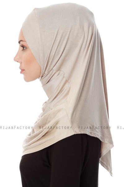 Mia - Hijab Al Amira Taupe Clair One-Piece - Ecardin