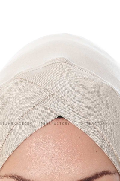 Mia - Hijab Al Amira Taupe Clair One-Piece - Ecardin