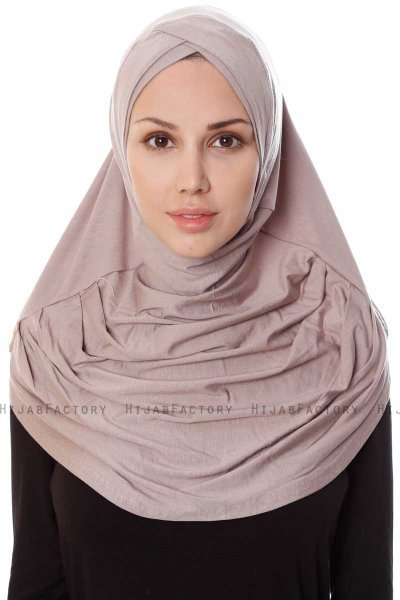 Mia - Hijab Al Amira Gris Pierre One-Piece - Ecardin