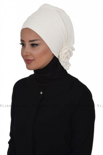 Monica - Turban En Coton Blanc - Ayse Turban