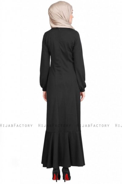 Nadia Svart Klänning Med Volang Miss Halima 280216d