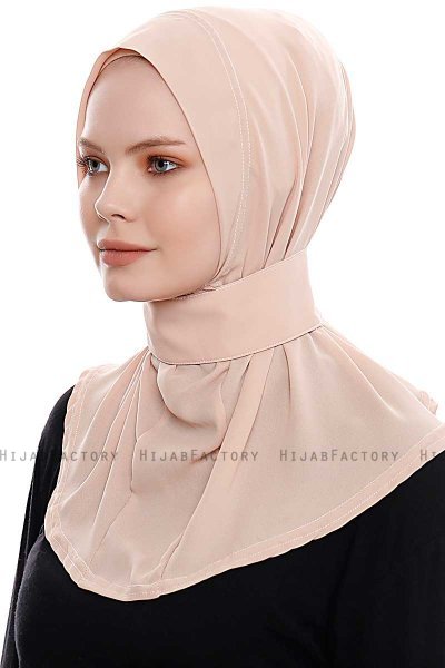 Narin - Hijab Crepe Pratique One-Piece Beige