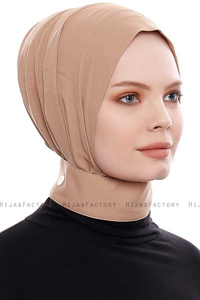 Narin - Hijab Crepe Pratique One-Piece Gold