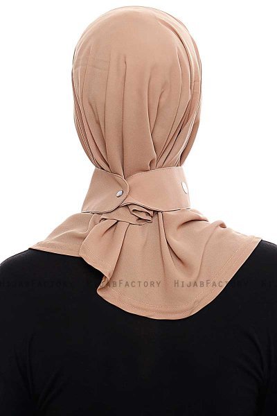 Narin - Hijab Crepe Pratique One-Piece Gold
