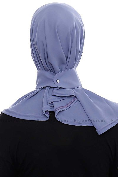 Narin - Hijab Crepe Pratique One-Piece Indigo