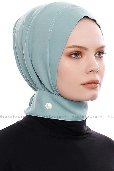 Narin - Hijab Crepe Pratique One-Piece Menthe