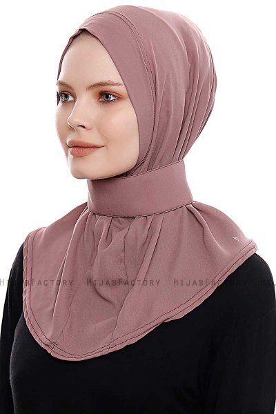 Narin - Hijab Crepe Pratique One-Piece Rose Pink