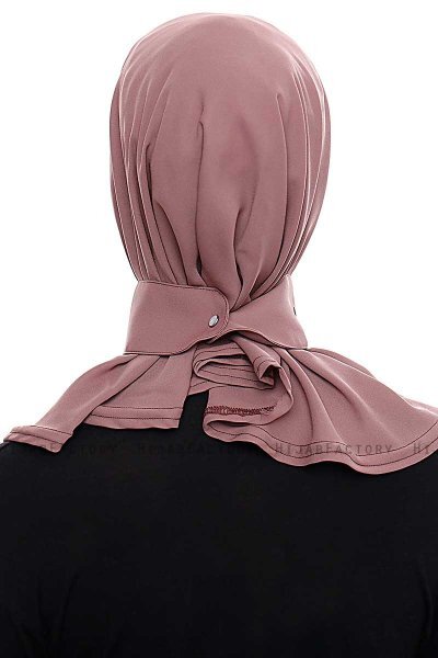 Narin - Hijab Crepe Pratique One-Piece Rose Pink