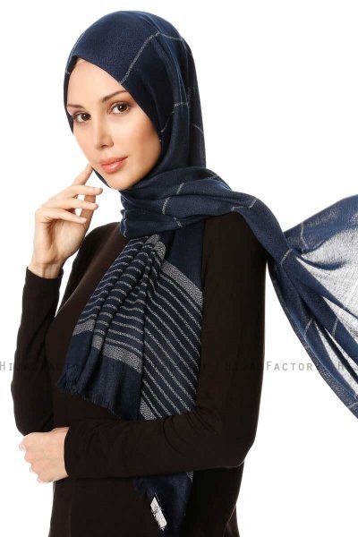 Nihal - Hijab Bleu Marin - Özsoy