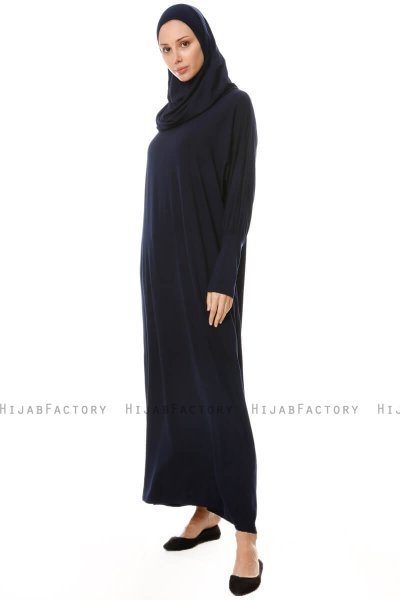 Nisa - Robe De Prière Bleu Marin - Miss Halima