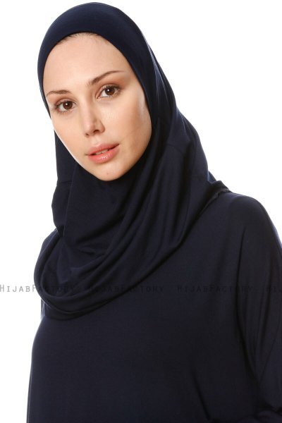 Nisa - Robe De Prière Bleu Marin - Miss Halima
