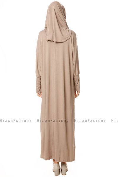 Nisa - Robe De Prière Taupe - Miss Halima