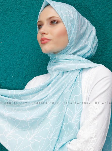 Pariza - Hijab à Motifs Vert Clair