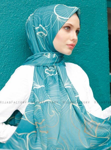 Pariza - Hijab à Motifs Vert