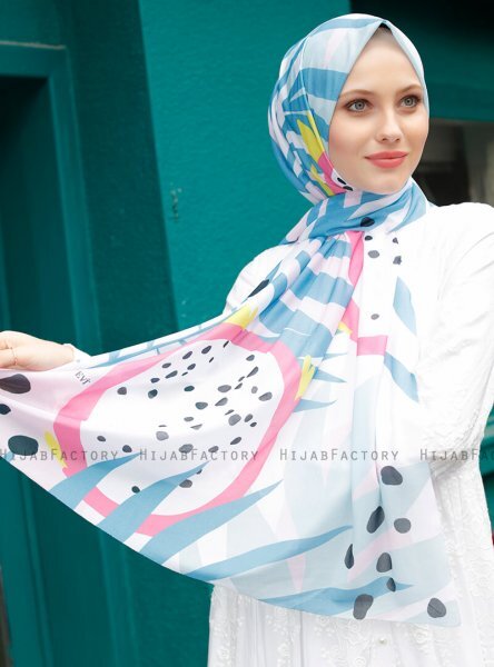 Pariza - Hijab à Motifs Turquoise