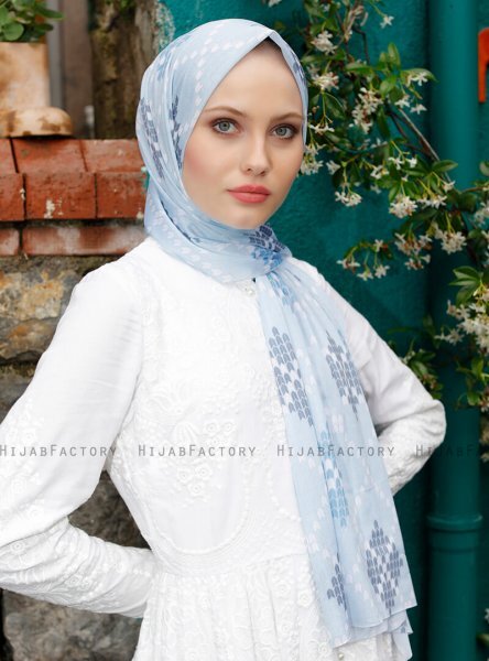 Pariza - Hijab à Motifs Indigo