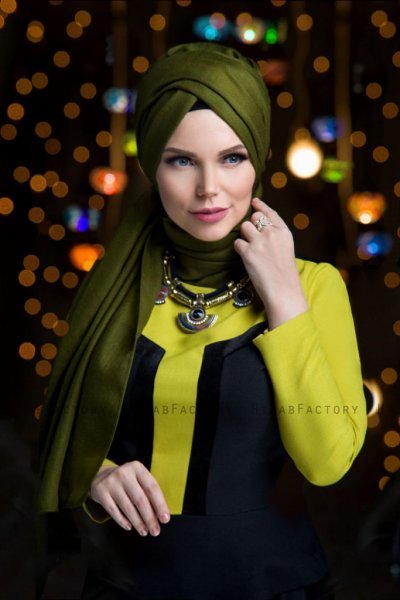 Queen Khaki Hijab Sjal Muslima Wear 310103a
