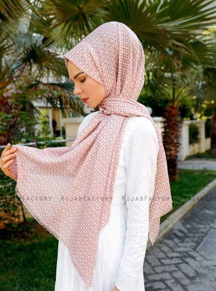 Romina - Hijab à Motifs Marron - Sal Evi