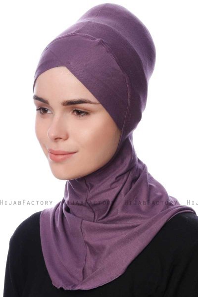 Safiye - Bonnet Ninja Violet Foncé - Ecardin